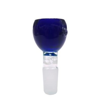 Peça de encaixe para bong em vidro azul e transparente