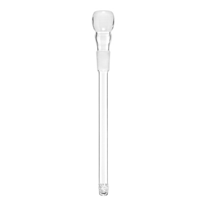 Tubo de vidro transparente com extremidade arredondada