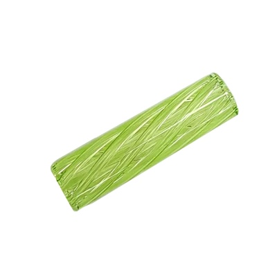 Rolinho verde cilíndrico com padrão em relevo