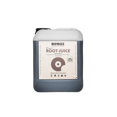 Recipiente plástico cinza com rótulo branco BIOBIZZ Root-Juice
