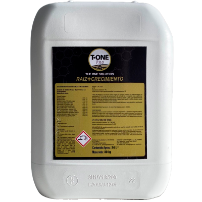 Recipiente branco com etiqueta preta e dourada do produto T-ONE PRO