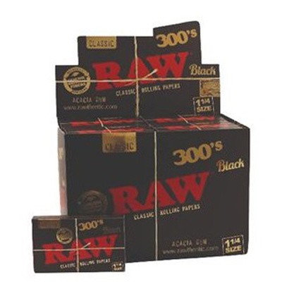 Embalagens de papel de enrolar RAW Classic Black 300s preto e vermelho com dourado