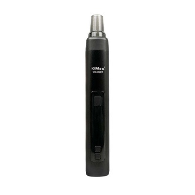 Cigarro eletrónico preto Max V4 PRO com bocal translúcido e botões frontais