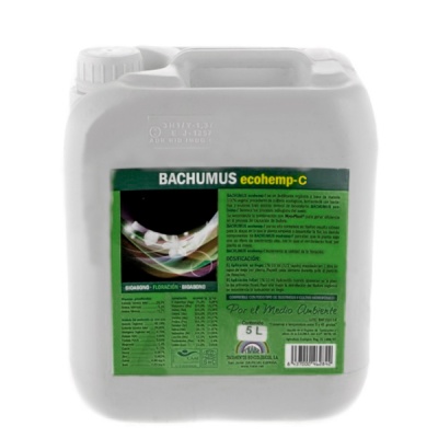 Contentor branco 5L com etiqueta verde BACHUMUS ecohemp-C