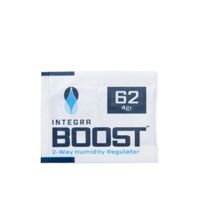 Pacote branco com texto INTEGRA BOOST 62 4gr 2-Way Humidity Regulator