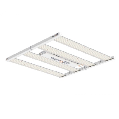 Luminária LED retangular branca com texto PHOTO PRO