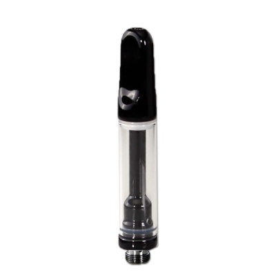 Cartucho de vape preto e transparente com boquilha preta