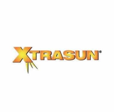 Logótipo da marca XTRASUN em letras laranja e amarelas.
