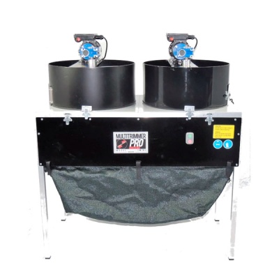 Máquina industrial MULTITRIMMER PRO com dois recipientes e painel frontal preto