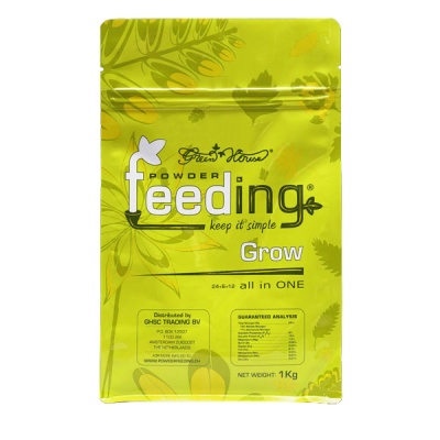 Saco amarelo esverdeado de fertilizante em pó Green House Powder Feeding Grow