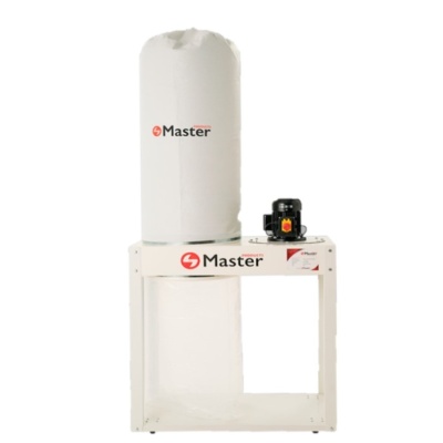 aspirador industrial branco com sacos de tecido e motor preto