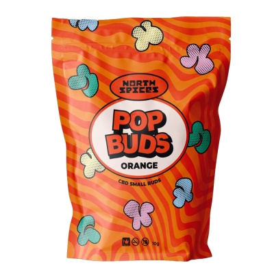 Embalagem colorida Pop Buds Orange