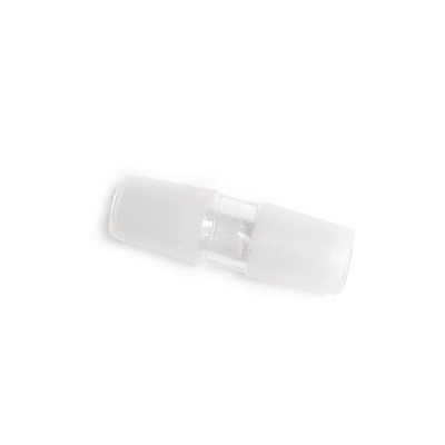 Conector de vidro transparente com extremidades opacas