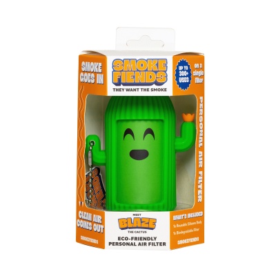 Filtro de ar pessoal em forma de cactus verde na embalagem