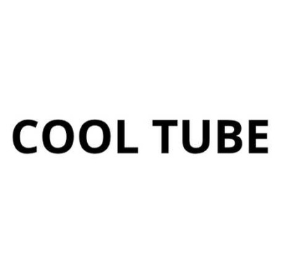 Texto preto COOL TUBE em fundo branco