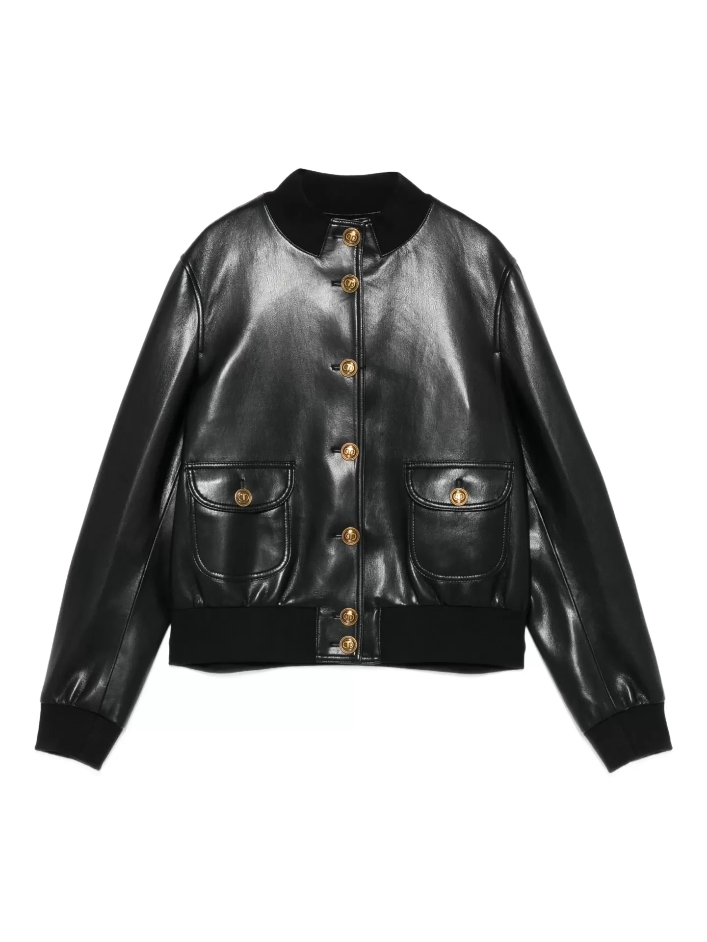 Faux Leather Jacket Black