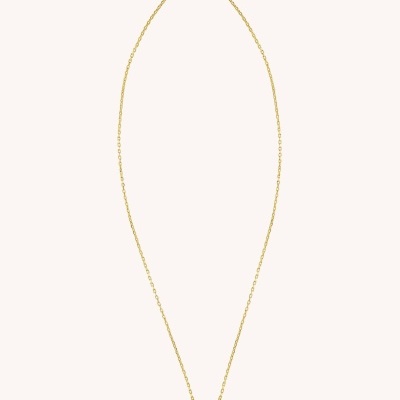 Colar dourado com pendente quadrado e pedras brilhantes