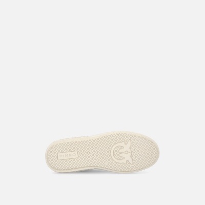 Sola de sapato creme com padrão e selo PINKO em relevo