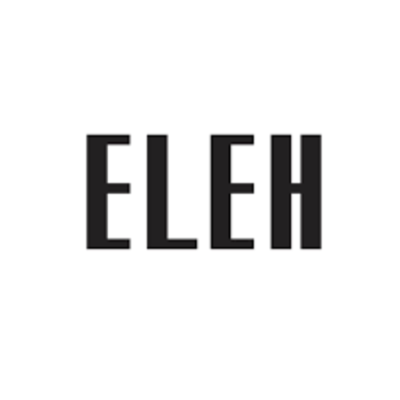 Texto preto ELEH em fundo branco