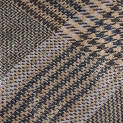 tecido padrão pied-de-poule castanho preto bege cinza