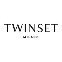 Logótipo TWINSET MILANO em letras pretas sobre fundo branco