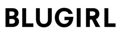 Logotipo BLUGIRL em preto sobre fundo branco