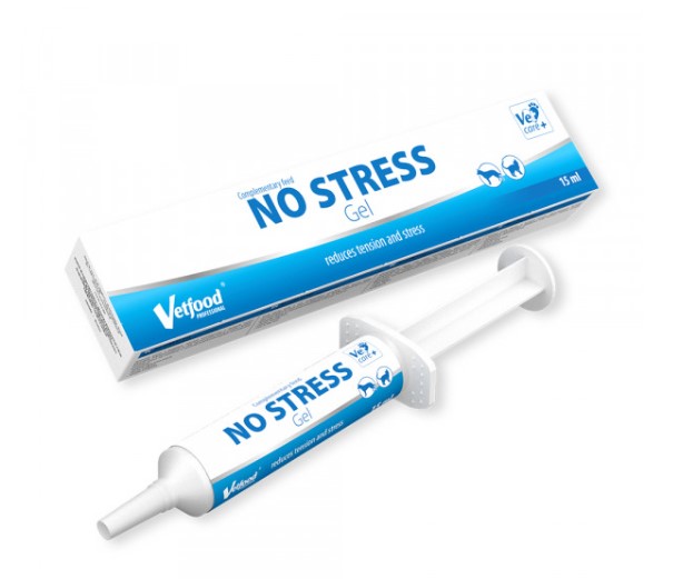 Vetfood - No stress Gel com ingredientes naturais - Suplemento anti-stress - 15 ml Gel NO STRESS Vetfood em embalagem azul e branca com seringa