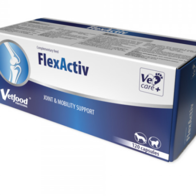 Caixa de suplemento Vetfood FlexActiv para cães e gatos