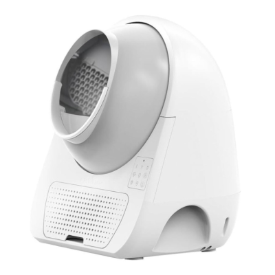 Máquina automática de limpeza de pés branca e cinzenta com abertura circular