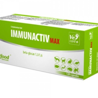 Caixa de cápsulas IMMUNACTIV MAX verde e branca