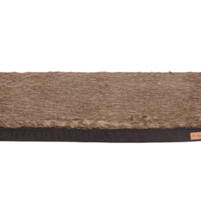 Colchão para animal de estimação castanho com base preta