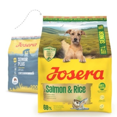Sacos de ração Josera Senior Plus Salmon & Rice para cães