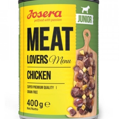 Lata de comida para cães Josera Meat Lovers Menu Chicken 400g