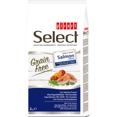 Embalagem de ração para cães Picart Select sabor Salmão 2 kg