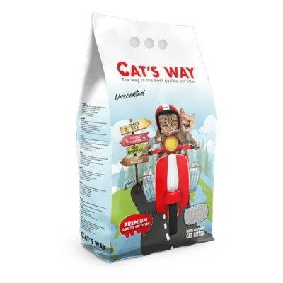 Saco de areia para gatos CATS WAY com design colorido e texto