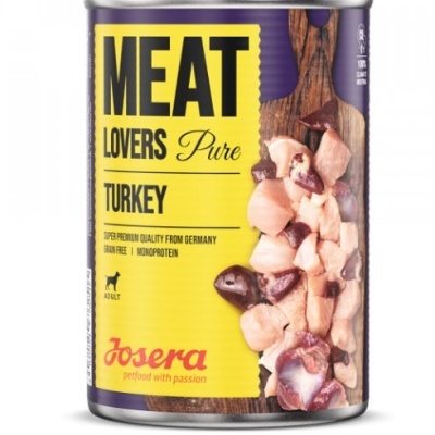 Lata de comida para cães Josera Meat Lovers Pure Turkey