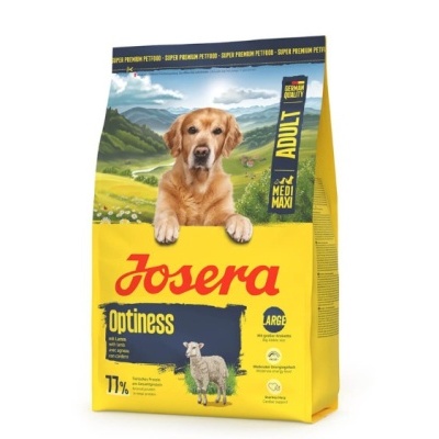 Saco de ração Josera Optiness Large Adult com cão e ovelha