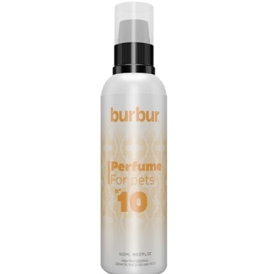 Frasco branco de perfume para animais de estimação com tampa transparente