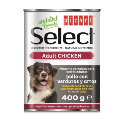 Lata de comida para cão Picart Select Adult Chicken 400 g