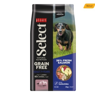 Pacote de ração para cães Picart Select Grain Free Adult 7+ Years 2kg