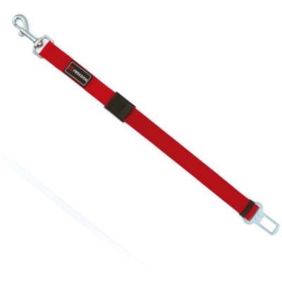 Coleira vermelha para animal com fecho metálico e etiqueta preta TRIXIE DOG