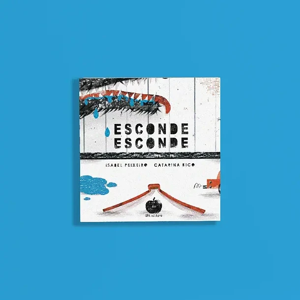 Esconde Esconde | UPA Editora Capa do livro 'Esconde Esconde' com ilustração de criatura e fundo azul