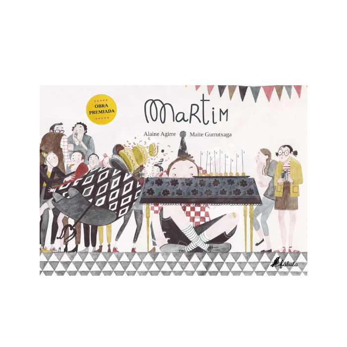 Martim | Fábula Capa de livro infantil com ilustrações coloridas e selo OBRA PREMIADA