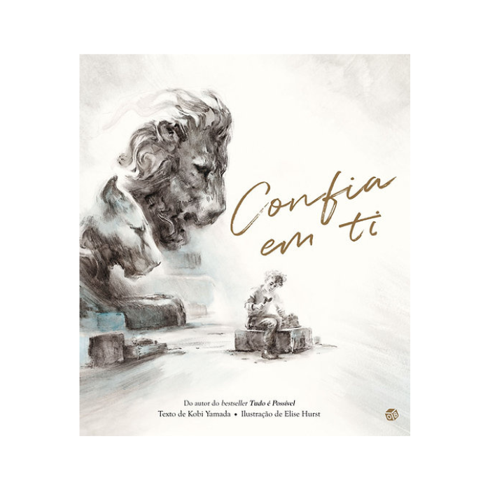 Confia em Ti | Zero a Oito Capa de livro com ilustração de leão e criança e texto 'Confia em ti'.