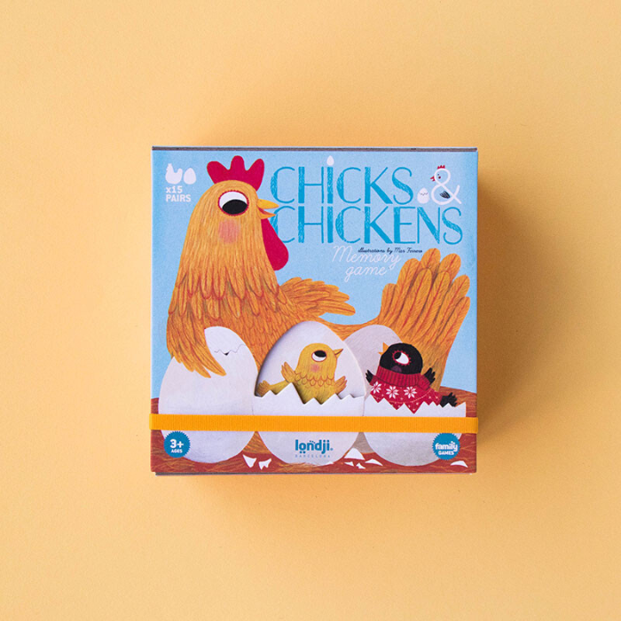 Memo: Chicks & Chickens | Londji Caixa de jogo infantil