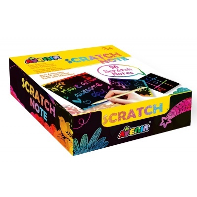 Caixa colorida de bloco de notas para riscar SCRATCH NOTE Avenir