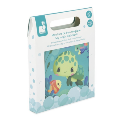 Livro de banho infantil de banho mágico com tartaruga colorida