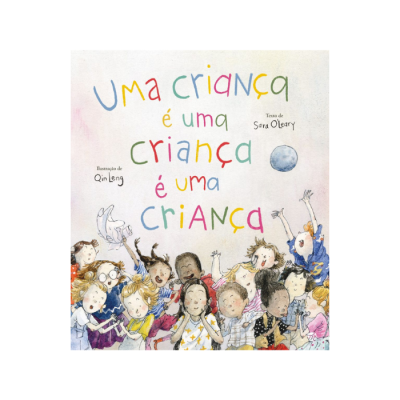 Capa de livro infantil com crianças e título colorido.