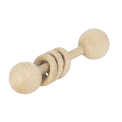 Mordedor de madeira com anéis móveis