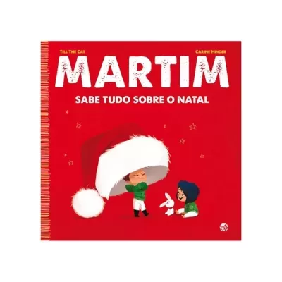 Capa de livro vermelho com título branco e desenhos de crianças em roupa de inverno.